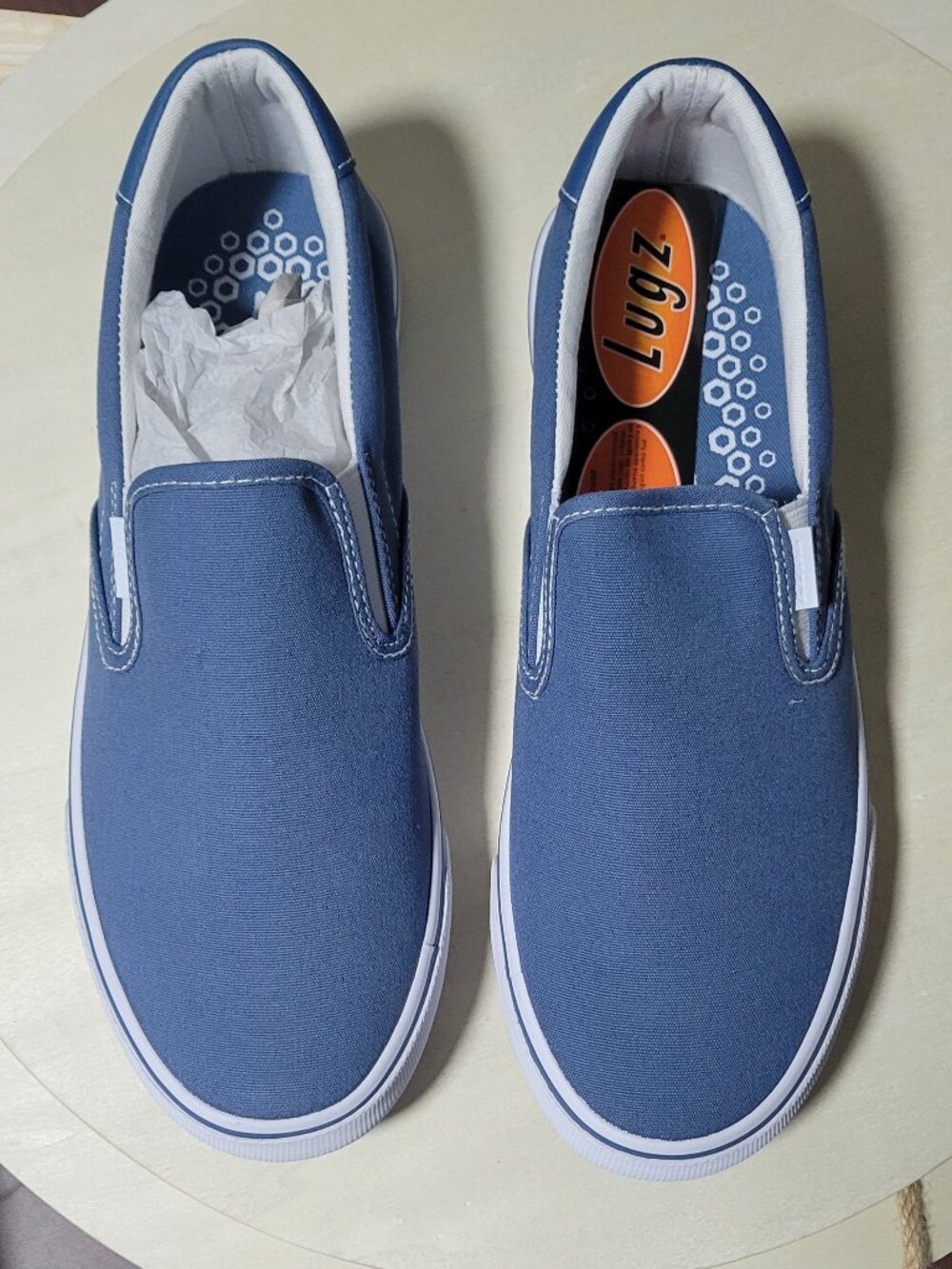 Lugz Blue Cotton Slip-on Sneakers [ITEM #SSN02]